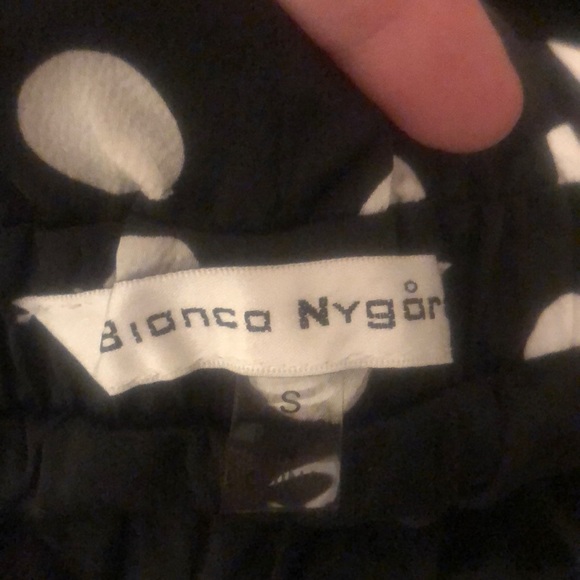 High waisted Polkadot wide leg silk pants - Picture 2 of 4